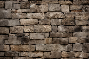 Fototapeta premium Processed collage of old medieval stone wall texture in daylight. Background for banner