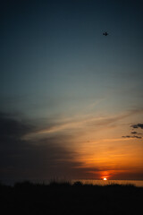 Sunset over the sea