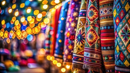 Fototapeta premium Vibrant Patterns and Textures Representing Diverse Aspects of American Culture and Lifestyle