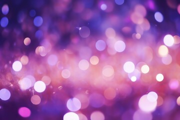 Fototapeta premium Cold night bokeh purple lights blurred.