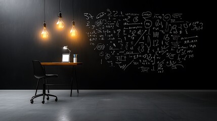 A blackboard filled with handwritten number theory problems