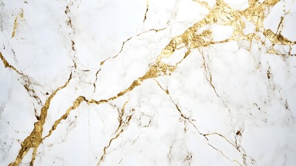 A close-up of white marble with golden veins, showcasing the unique patterns and textures that make it an iconic material for interior design