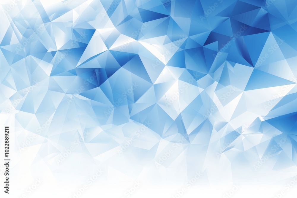 Aufkleber this artwork features a captivating arrangement of blue geometric shapes and gradients, creating a m