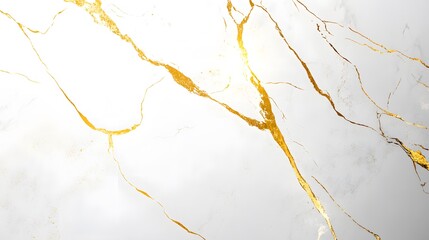 A close-up of white marble with golden veins, showcasing the unique patterns and textures that make it an iconic material for interior design