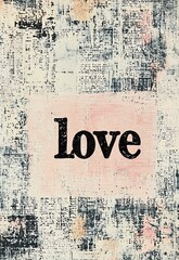 Obraz premium Vintage Abstract Collage Grunge with Love