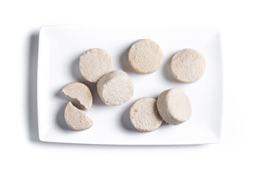 Christmas shortbread isolated on white background