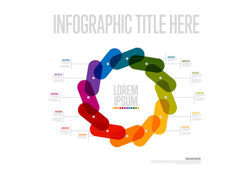 Whole year multipurpose infographic template with all twelve months elements