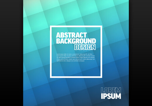 Front cover banner header or social media template with abstract blue background