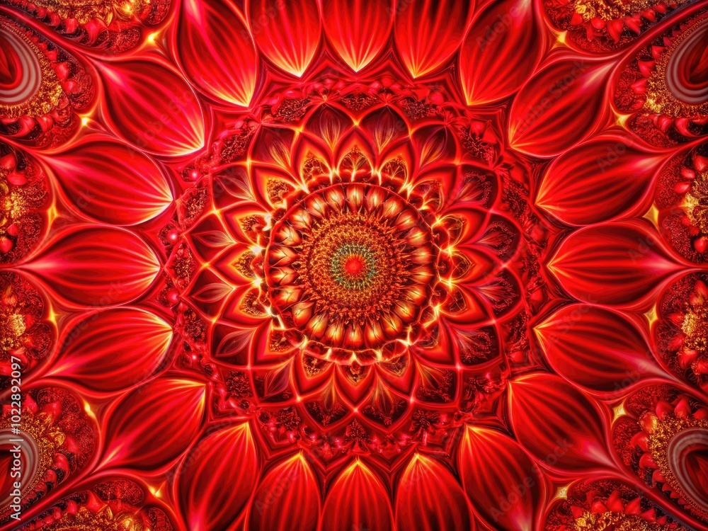 Poster vibrant red digital background with abstract patterns perfect for design and creative projects