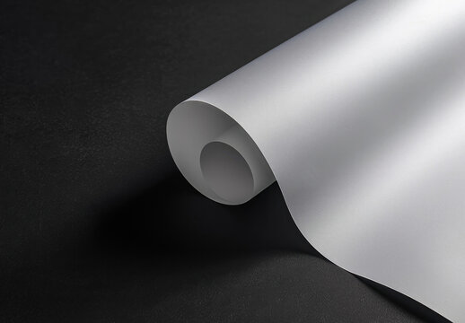 Stationery Rolled Poster Mockup With Generative AI