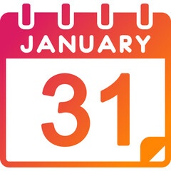 31 January Vector Icon Design