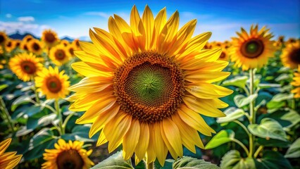 Vibrant Sunflower Clipart for Creative Projects, Floral Designs, Invitations, and Art Prints