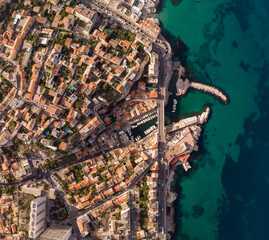 Marseille zenith aerial view - Corniche Kennedy France