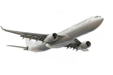 Modern commercial airplane in flight
