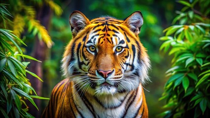 Vibrant Tiger Clip Art Illustration for Creative Projects and Educational Materials on Wildlife