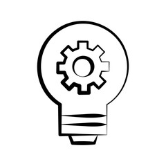light bulb with gear