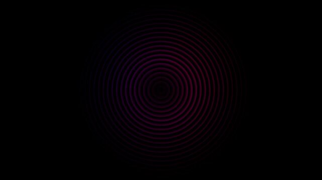 Circle circuit signal waves, bule neon radio wave animated, Radio wave animation . black background