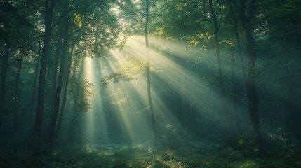 sunlight in the forest