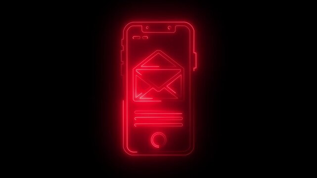 Power - lightning. Glowing neon flash lightning icon animation.Glowing neon charging battery icon animation .