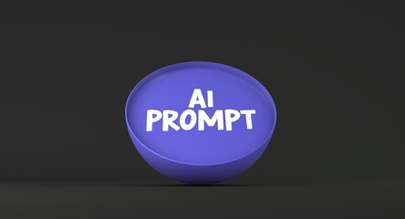 AI Prompt, AI Prompt Visual Concept. Social Media Background.