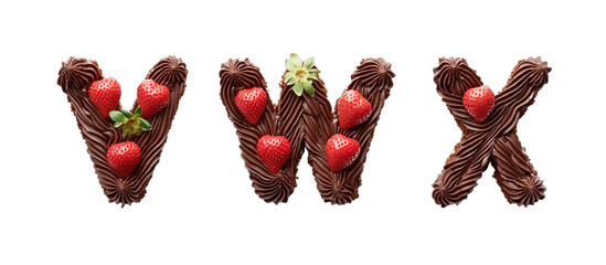 Chocolate Letters with Strawberries