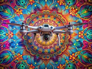 Naklejka premium Vibrant YHWH Wallpaper with Abstract Design and Spiritual Elements for Modern Digital Backgrounds