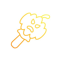 Pumpkin Lollipop vector icon