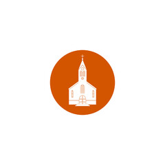Church circle icon isolated on transparent background