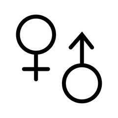 Male and female black symbol © Emma