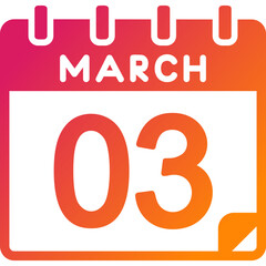 3 March Vector Icon Design