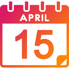15 April Vector Icon Design