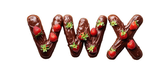 Chocolate Letters with Strawberries