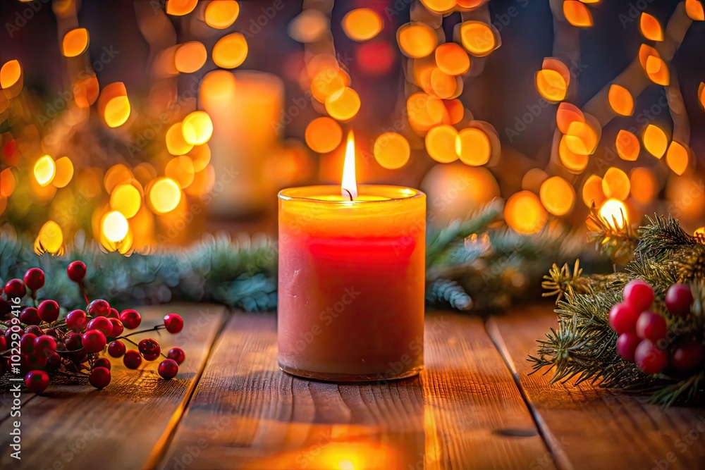 Poster warm and inviting candle glow creating a cozy atmosphere for relaxation and tranquility at home