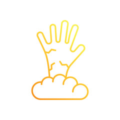 Obraz premium Zombie Hand vector icon