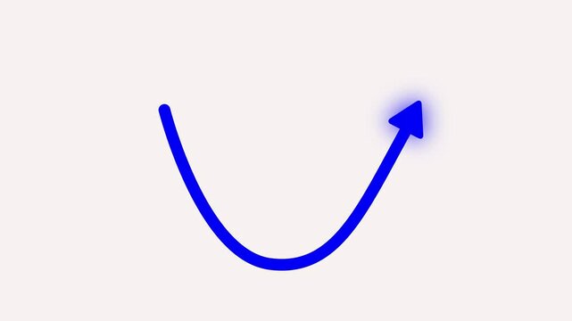 arrow rising transparent channel, Business line arrow, Business Growth And Success Arrow Infographics, Following business Arrow animation.