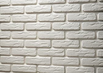 White Brick Textured Wall Background for Interior Design and Construction Projects in Modern Spaces