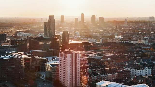 Stunning Aerial Views of Copenhagen: Iconic Landmarks and Scenic Cityscapes Captured by Drone
