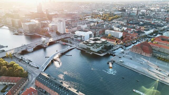 Stunning Aerial Views of Copenhagen: Iconic Landmarks and Scenic Cityscapes Captured by Drone