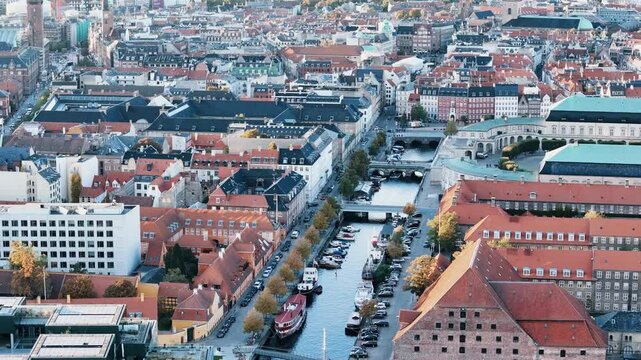 Stunning Aerial Views of Copenhagen: Iconic Landmarks and Scenic Cityscapes Captured by Drone