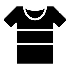 T Shirt Icon, Black And White Glyph Icon Symbol