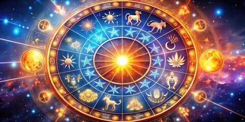 Obraz premium Zodiac Sign Representation for January 20 with Astrological Symbols and Celestial Backgrounds