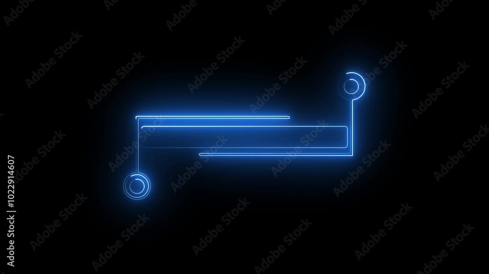Aufkleber digital technology elements. hitech style tech hud element. neon line animation of hud elements. ani