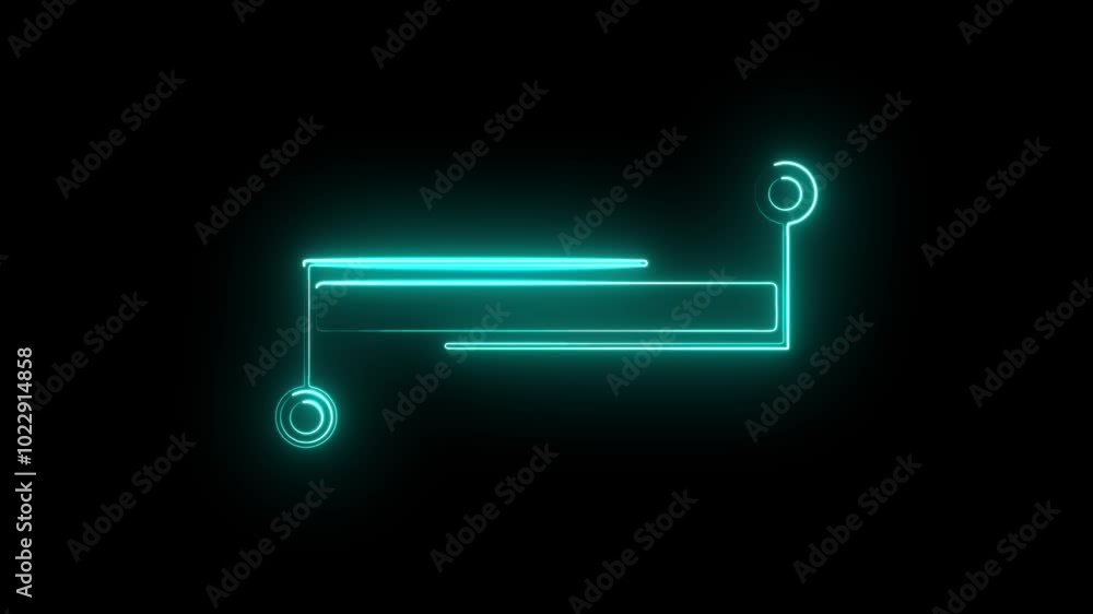 Aufkleber digital technology elements. hitech style tech hud element. neon line animation of hud elements. ani