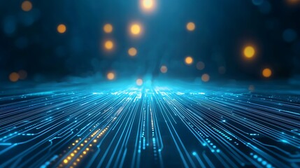 Digital hologram overlay of shipping routes at a futuristic port