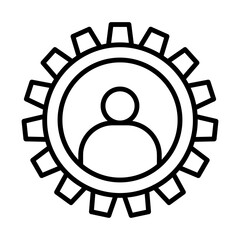 Leader Gear line icon