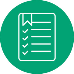 Note Paper line circle icon