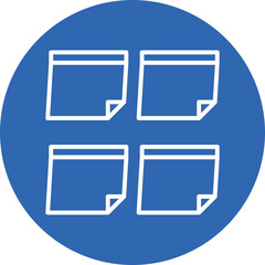 Sticky Pad line circle icon