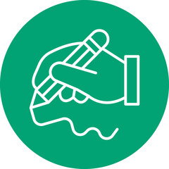 Write line circle icon