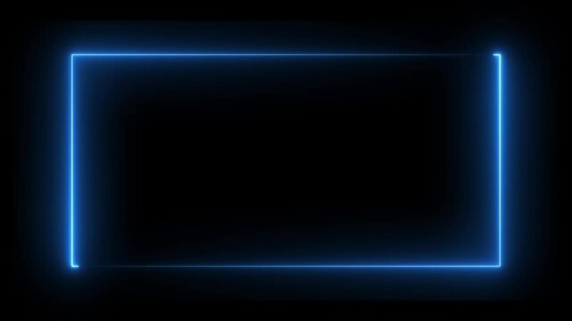Beautiful neon rectangle picture frame animation.  Use it in your slideshow, social media post, live, shorts, reels.