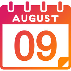 9 August Vector Icon Design